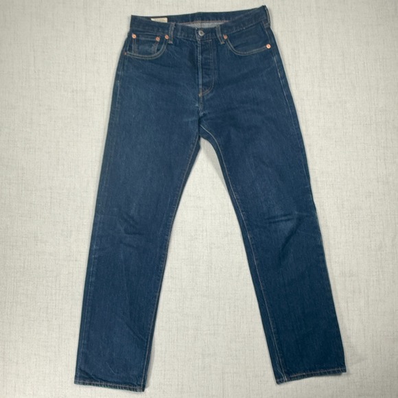 Levi's Other - Levi's 501 Premium Jeans Mens 30x32 Blue Denim Straight Leg Button Fly